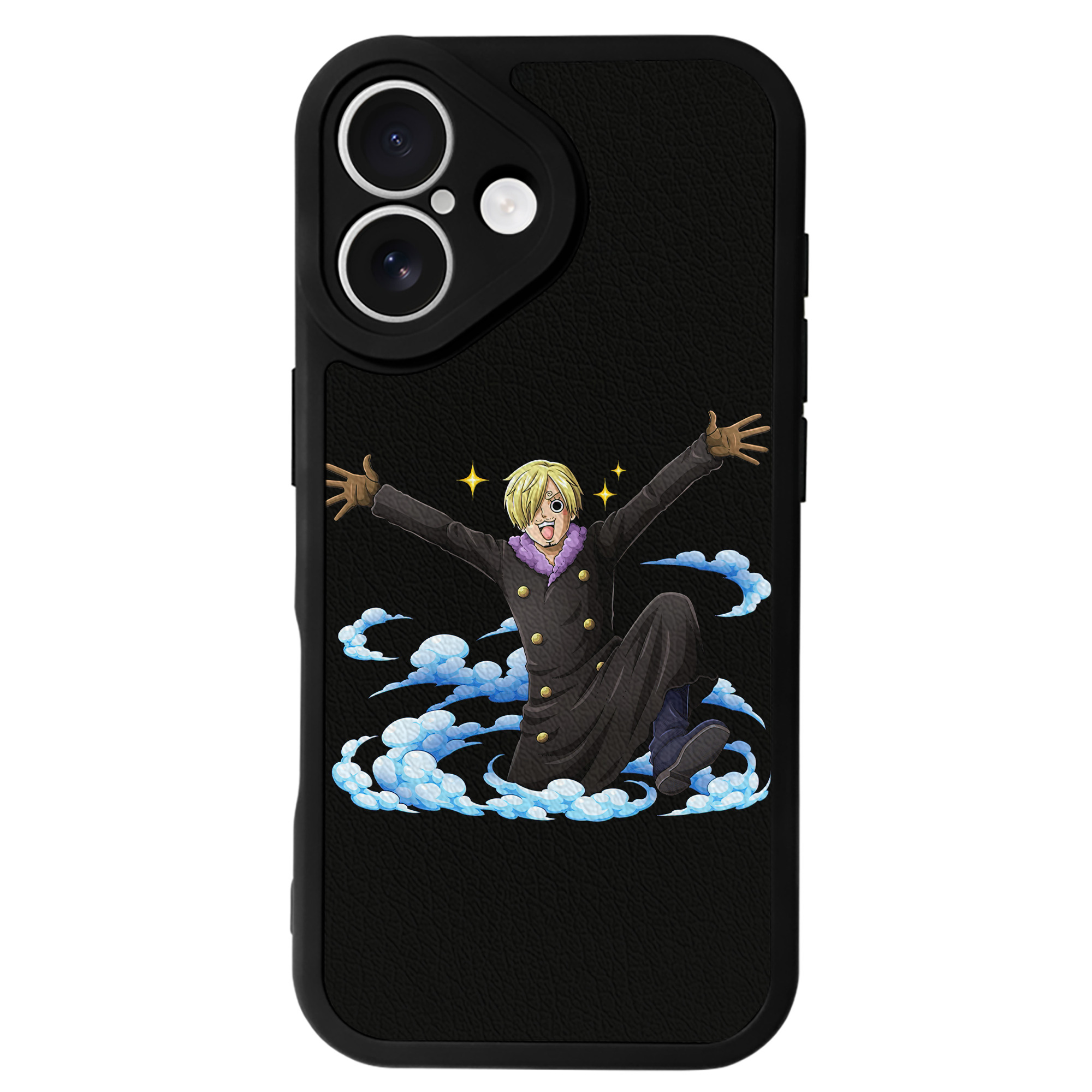 （画像用） ワンピース サンジ ONE PIECE Sanji 【iPhone 16シリーズ対応】シリコンスマホケース（レザー調） 材質：シリコン